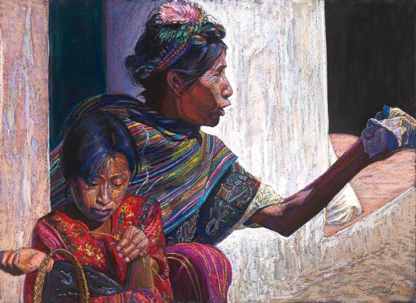 Bill-Baker,Weaving-Blades-of-Grass-30x20