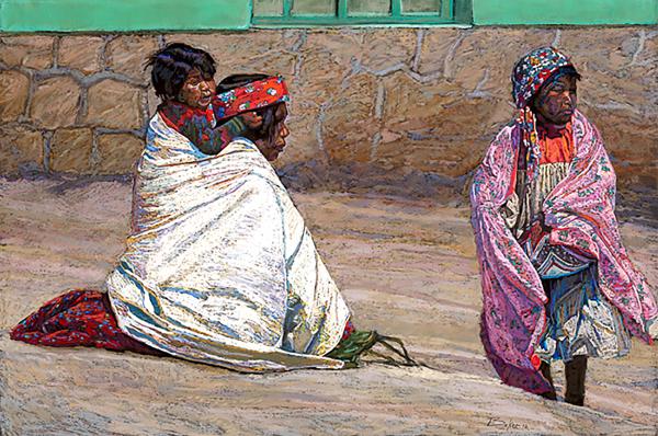 Bill-Baker-Mother-and-Adolscent-Tarahumara-36x24