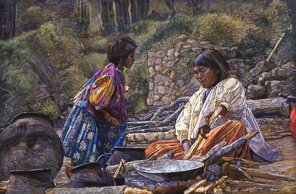 baker-mother-and-child-at-crows-nest-21x31-pastel