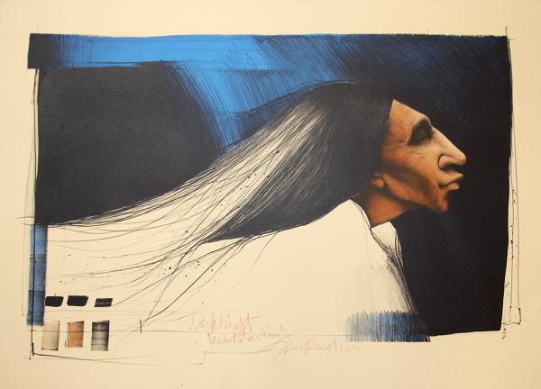 Frank-Howell,-Dark-Night,-lithograph