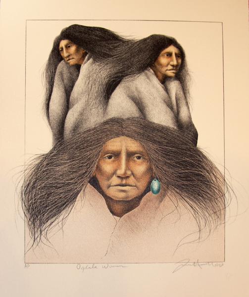 Frank-Howell,-Oglala-Women,-lithogrpah