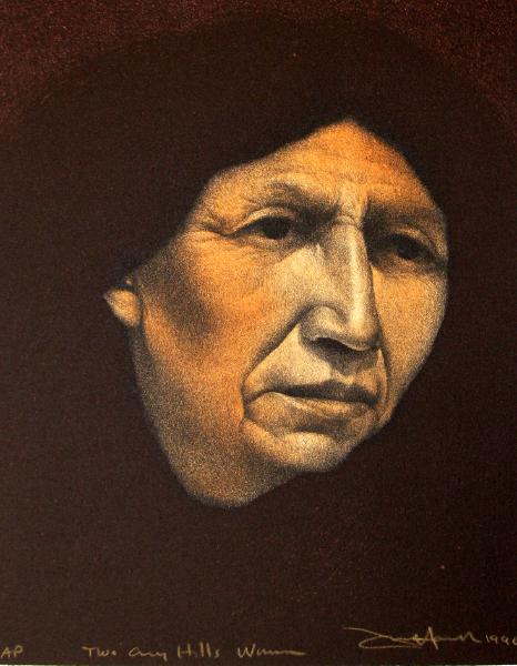 Frank-Howell,-Two-Grey-Hills-Woman,-lithograph