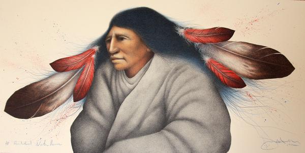 Frank-Howell,-Winter-Dance,-Hand-colored-Lithograph