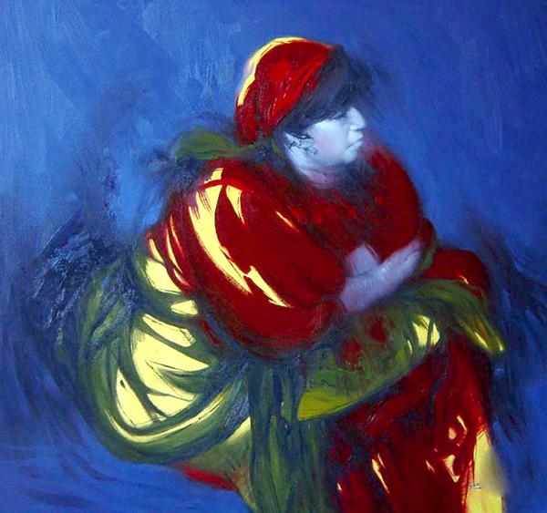 Jose-Luis-Canencia,Girl-in-the-Shadows,--12x23,-oil-on-canvas