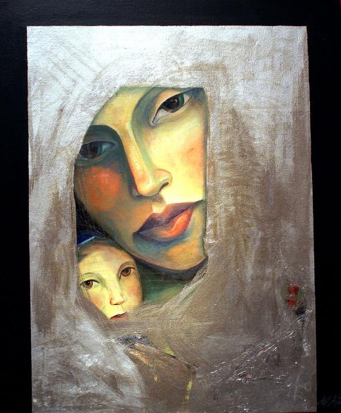 Miguel-Martinez,-Maternal,-60x50,-Mixed-Media