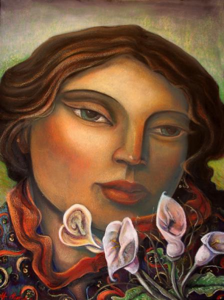 Miguel-Martinez,-Memorial-Day,-oil-pastel-on-canvas,-40x30