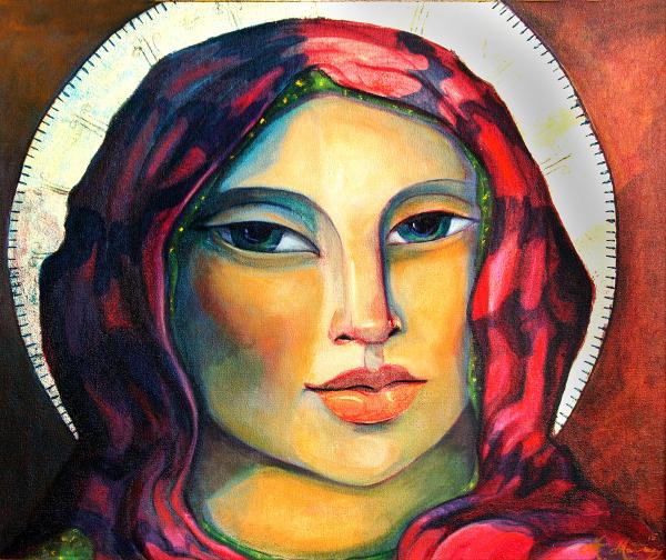 Miguel-Martinez,-Saint-Monica,-20x24,-oil-on-canvas