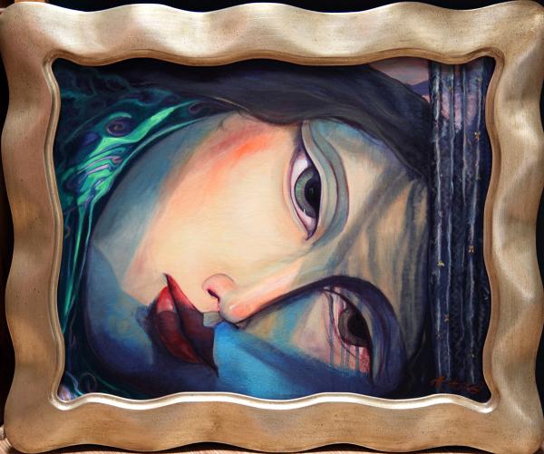 Miguel-Martinez,-Three-OClock-Blues,-23x29-oil-on-canvas-framed