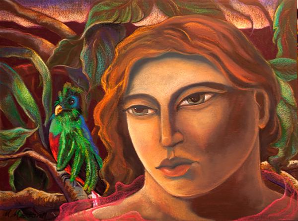 Miguel-Martinez,-Tropical-Breeze,-oil-pastel-on-canvas,30x40