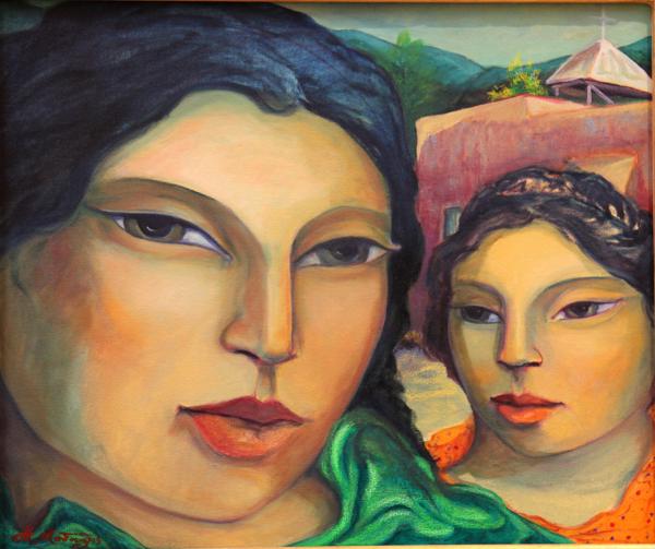 Miguel-Martinez,-Verano-en-Taos-(Summer-in-Taos)1,-20x24-oil-on-canvas-framed