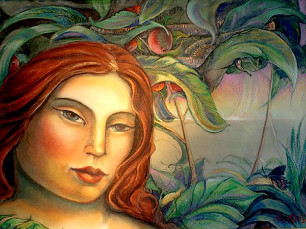 Miguel_Martinez,_Garden_of_Eden,_30x40,_oil_pastel_on_canvas
