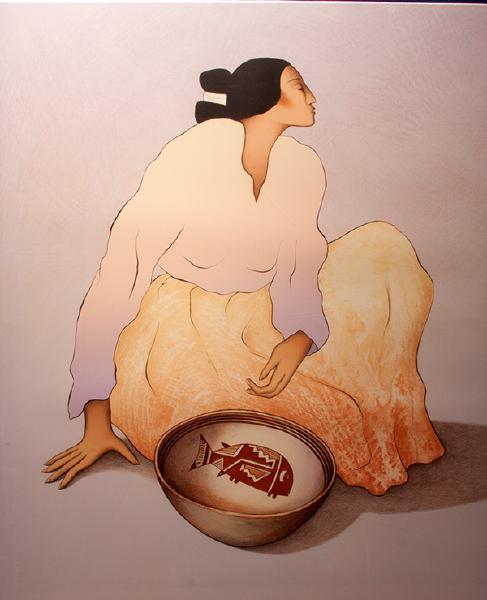 RC-Gorman,-Santo-Membres-Woman,-lithograph,-29x36,-129-of-224