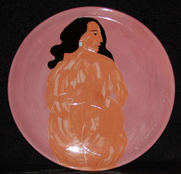 RC_Gorman,_Nudes_and_Foods,_ceramic_plate